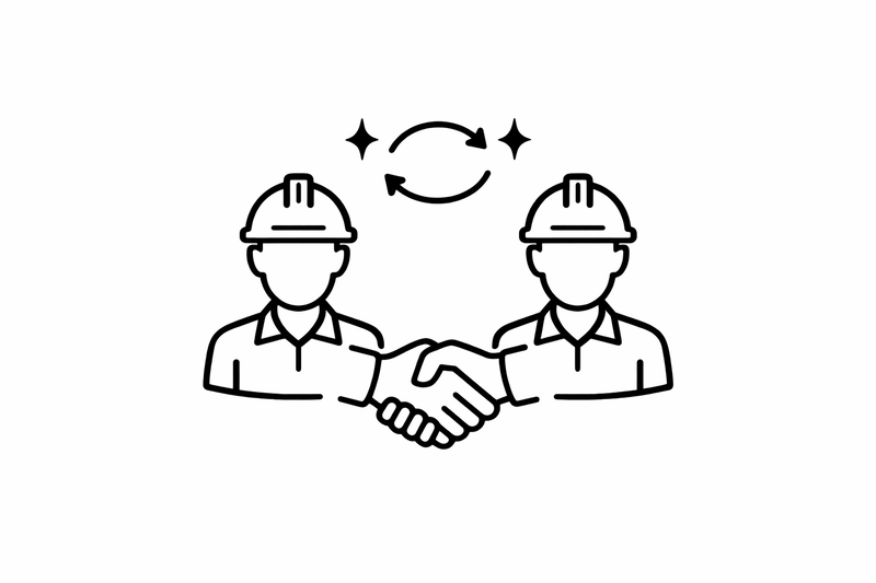 職人同士の連携力